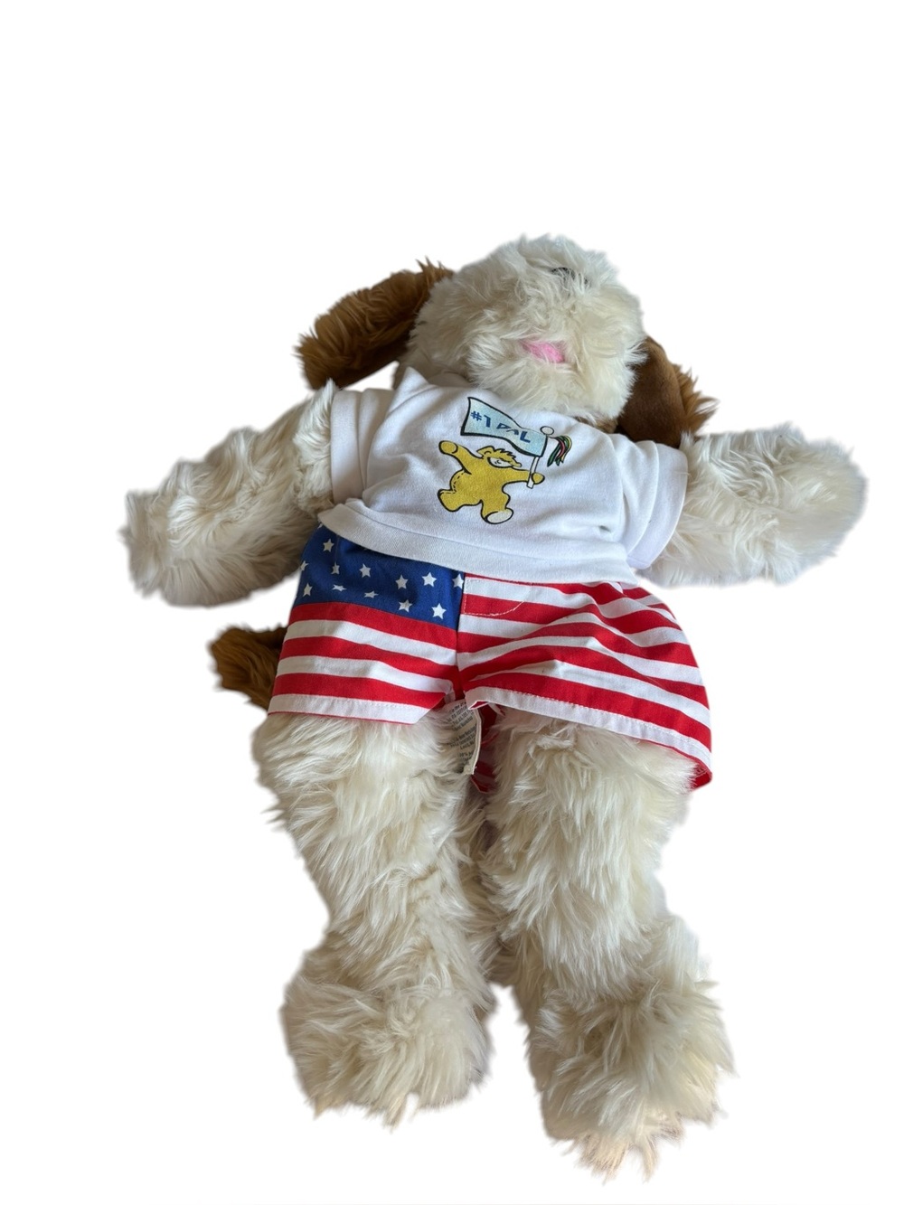 Build A Bear Shaggy Dog Plush Brown Puppy Stuffed Animal Soft 16" USA Boxers